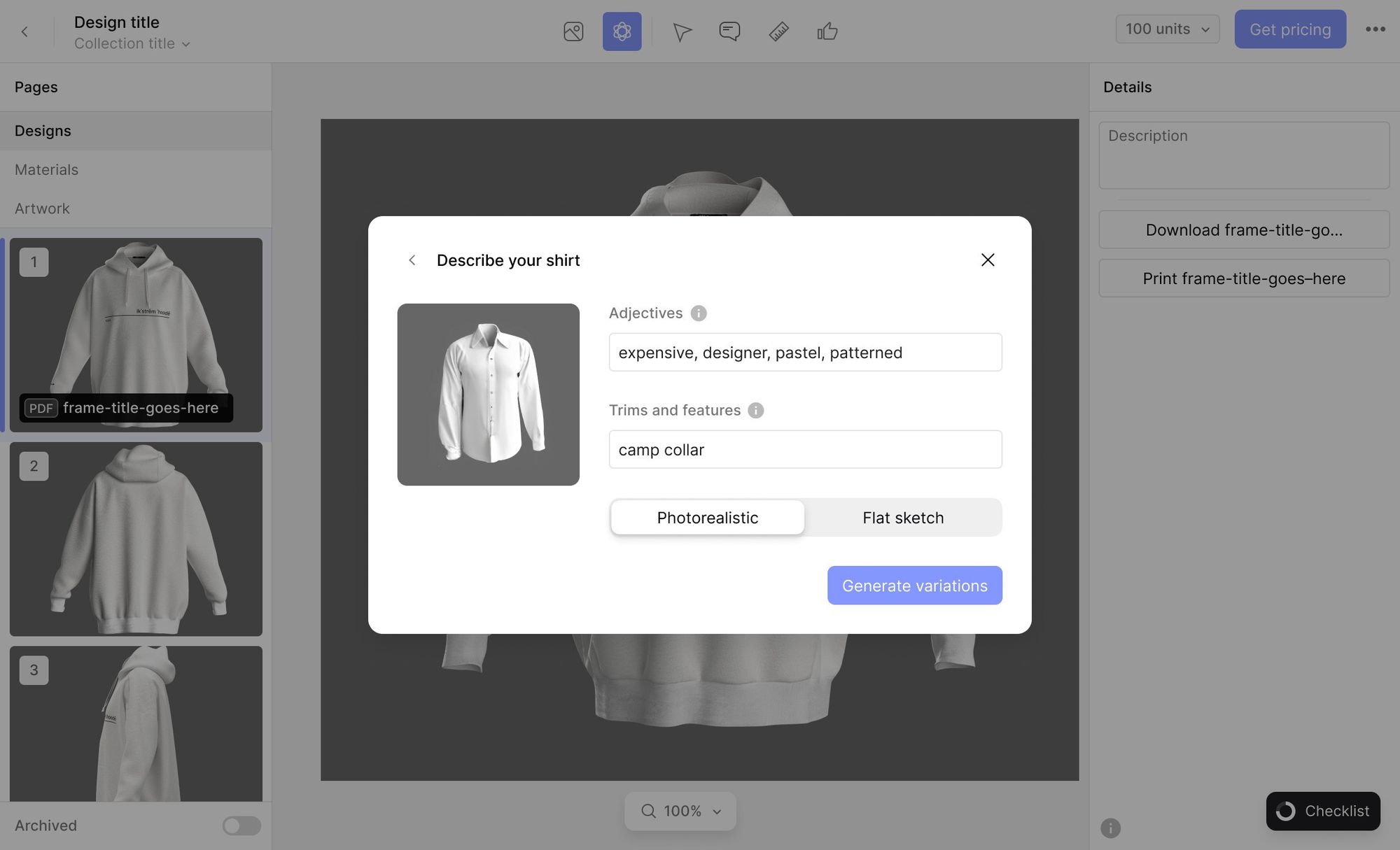 CALA uses DALL-E to generate designs for clothing, accessories, footwear, and lifestyle products