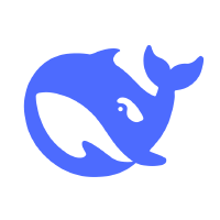 DeepSeek official logo, a stylized blue whale