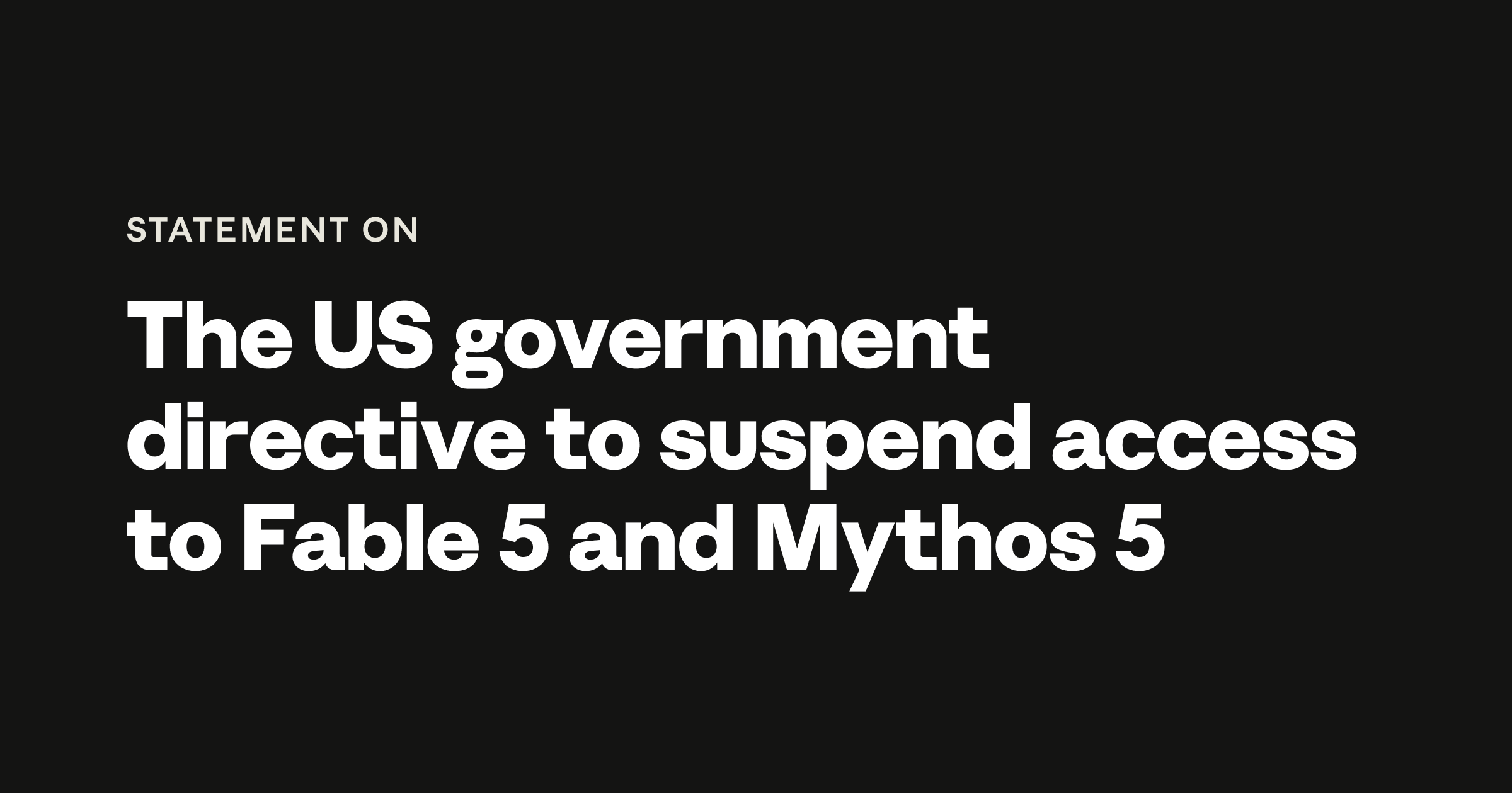 Commerce Department orders Anthropic to cut Fable 5, Mythos 5 access for all foreign nationals