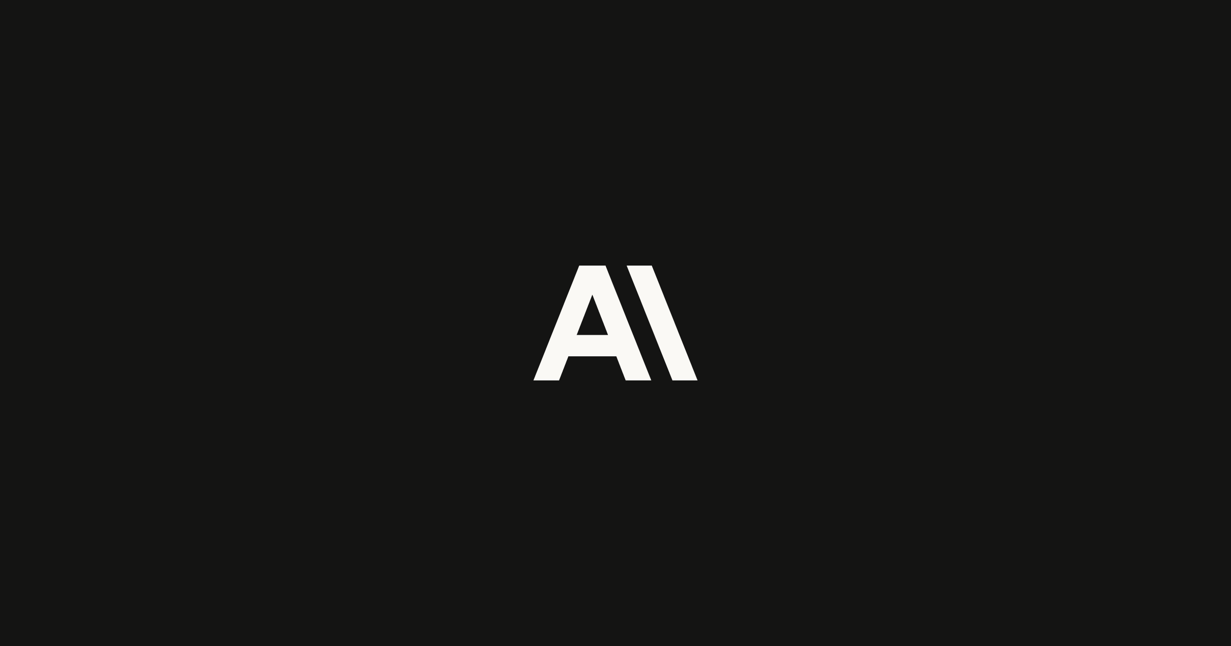 Anthropic's 'A\' wordmark logo on a dark background