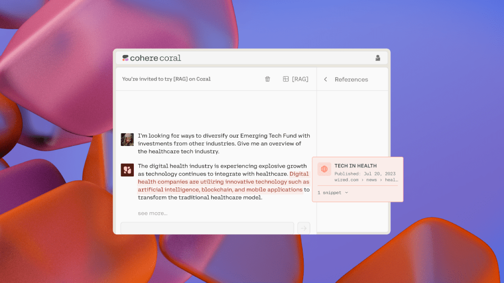 Cohere Introducing Coral, the Knowledge Assistant for Enterprises
