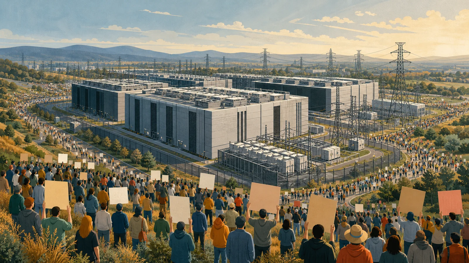 HumansFirst stages 142 data-center protests across 42 states in first national day of action